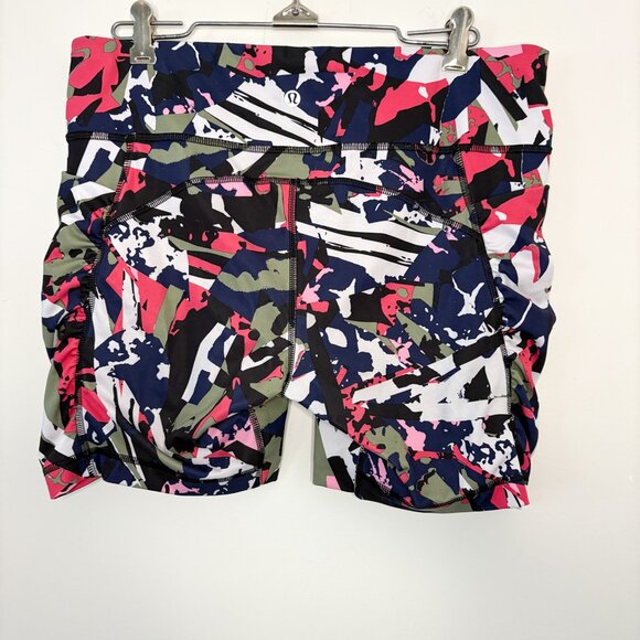 Lululemon Speed Track Shorts Pop Cut Boom Juice Multi Size 10 - Picture 3 of 8